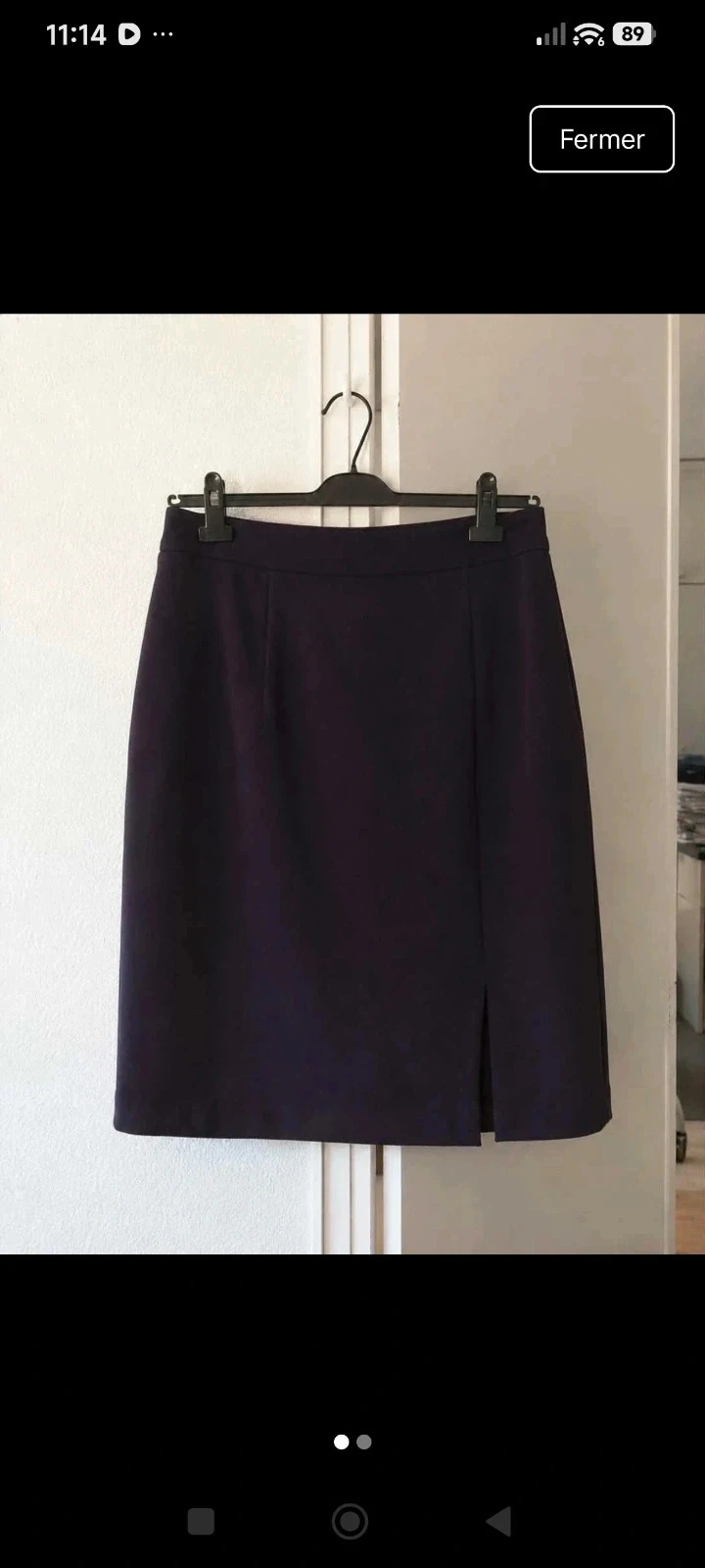 Falda de traje ciruela talla 48 – photo 2